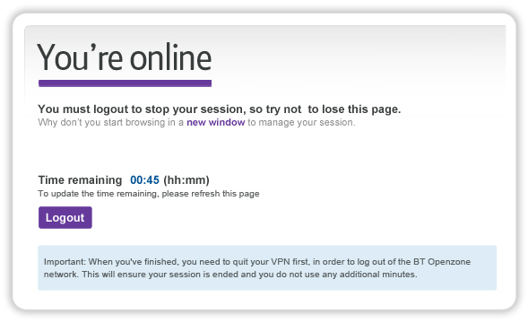 Screenshot of Landing page