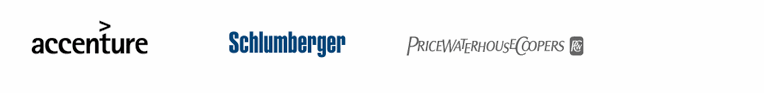 Accenture, Schlumberger, PriceWaterhouseCoopers